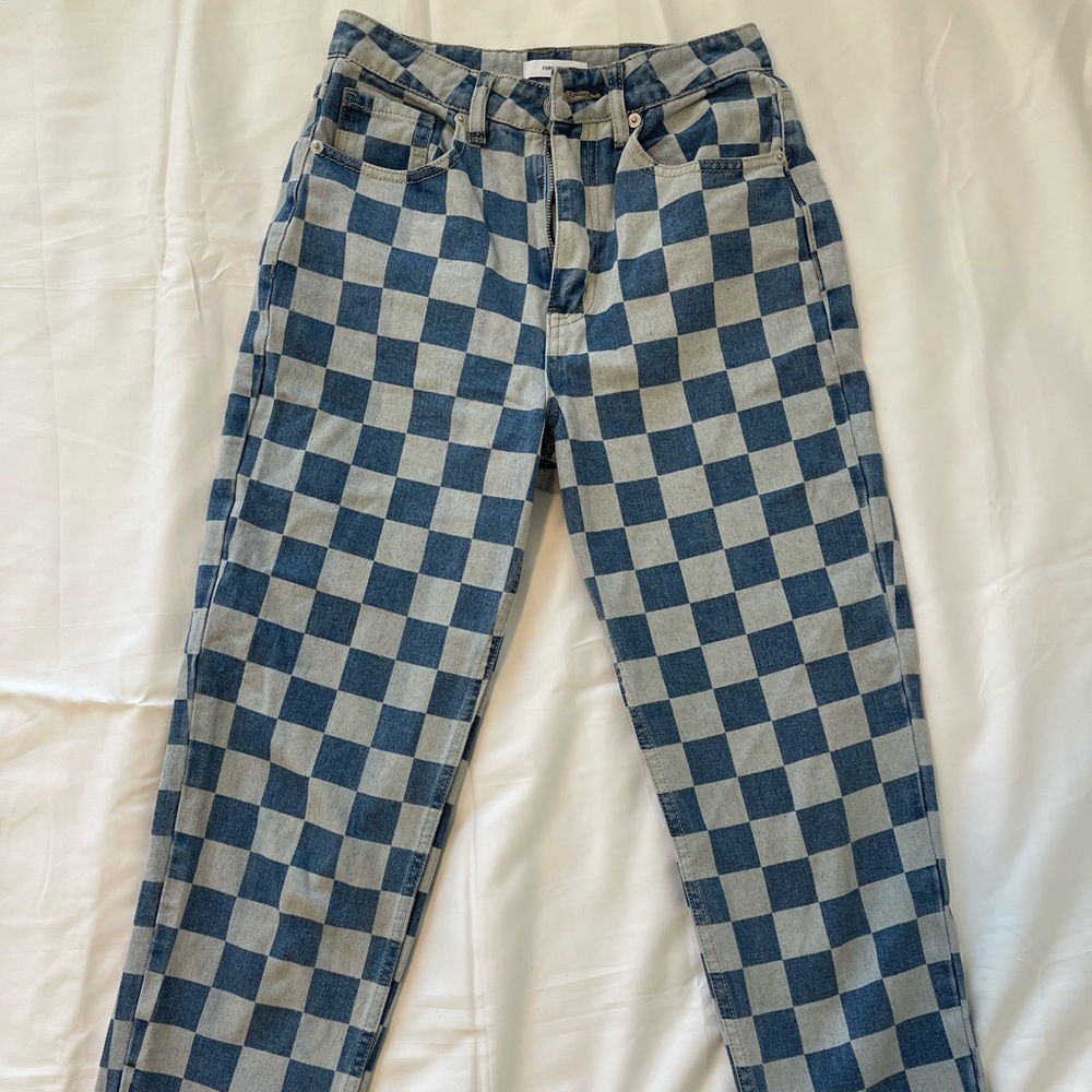Checkered Jeans